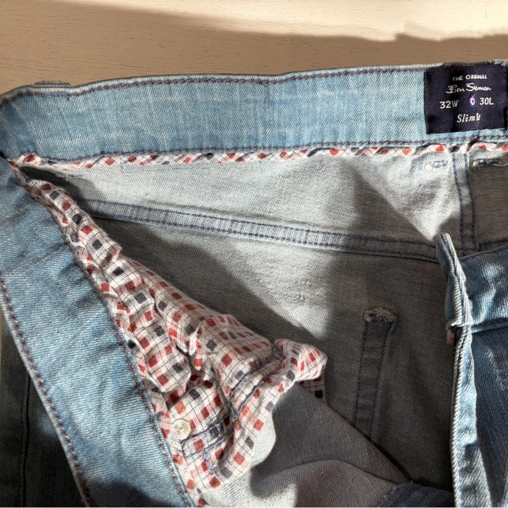 Ben Sherman Light Blue Straight Jeans - Picture 5 of 9